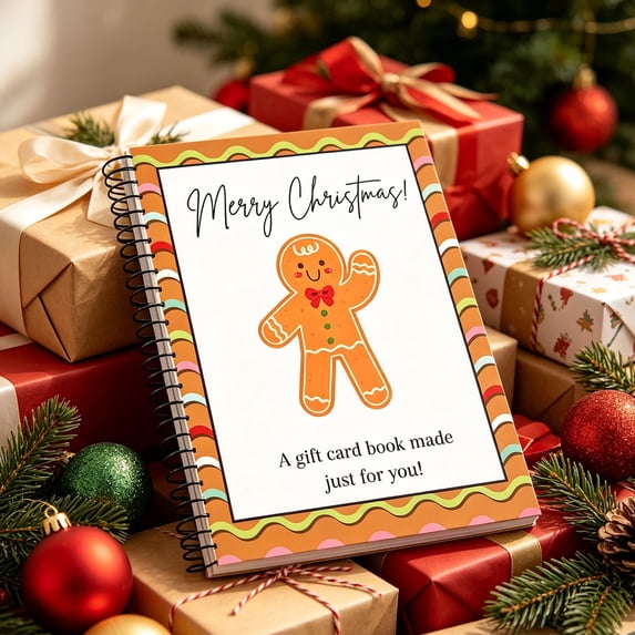 Treee Binding Kdkad Christmas Gift Card Book, DIY Spiral Bound Gift Card for Every ...