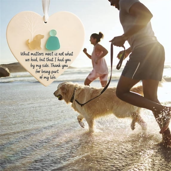 Kdkad Christmas Hanging Ornaments, Heart-Shaped Sea Glass Friendship Keepsake Decorations, Handmade Xmas Tree Hanging Decoration, Unique Gift for Friends, HOME Decor