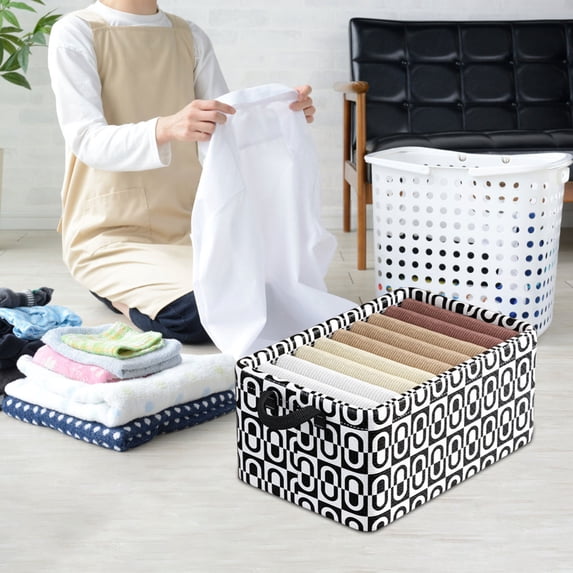 Kdkad Clothing Storage Bins, Closet Bin with Handles, Foldable Storage Baskets, Fabric Containers Storage Boxes for Organizing Shelves