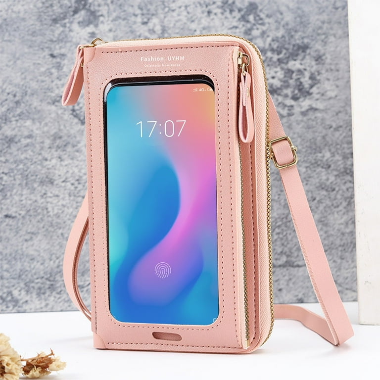 Kdkad CrossBody Bags with Touchscreen Cell Phone Purse Window Zipper Pocket, Phone Bag for Women, Small Travel Wallet, Adult Unisex, Size: 3.97.9 in,