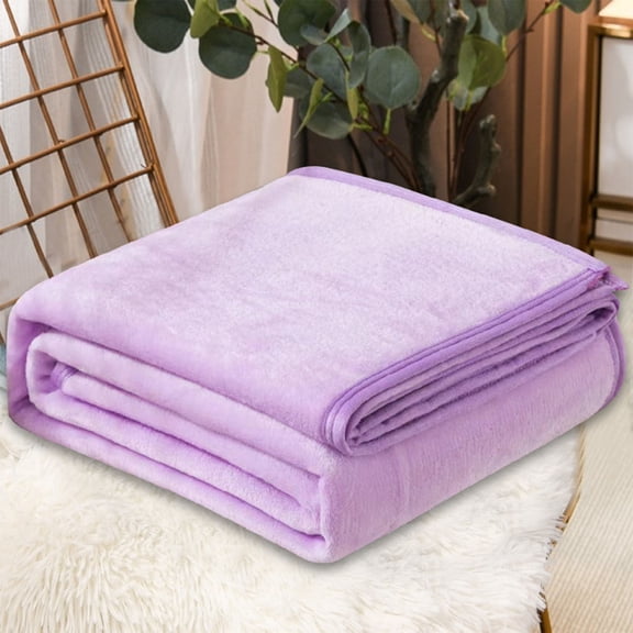 Kdkad Flannel Fleece Throw Blanket, Microfiber Throw Blanket 59×79 Inch Flannel Solid Color Microfiber Blanket, Throw Thicken Soft Skin-Friendly Warm Nap Blanket Bedding for All Season Suit for Sofa