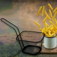 thumbnail image 1 of Kdkad Fry Serving Baskets, Stainless Steel Fry Basket, Food Baskets, 4 Inches Mini Square Chicken Wings Holder for Restaurant Cafe Table Food Serving, 1 of 6