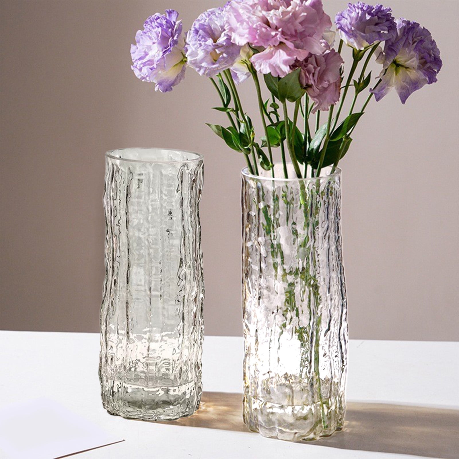 12 Pack Glass Cylinder Vases Tall Clear Flower Vase For Centerpieces, Hurricane Floating Candle Holder Wedding Decorations Floral Vase Bulk Table Shelf Pa - View #3