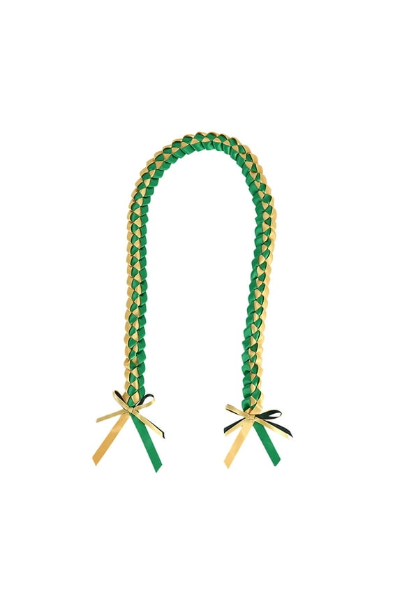 Graduation Ribbon Leis, 2024 Graduation Leis Necklace Congrats Grad Graduation Necklace Braided Necklace with Class of 2024 Tassels Graduation Gift Party Accessories for Women and Men
