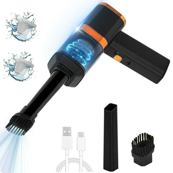 Kdkad Handheld Car Vacuum Cleaner, Powerful Suction Small Car Vacuum Cleaner, Mini Dusts Buster with USB Portable Vacuum Cleaner(2 Filter)