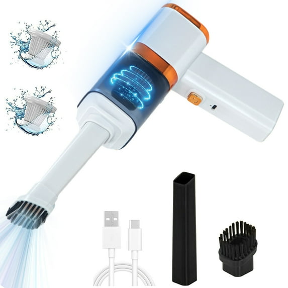 Kdkad Handheld Car Vacuum Cleaner, Powerful Suction Small Car Vacuum Cleaner, Mini Dusts Buster with USB Portable Vacuum Cleaner(2 Filter)