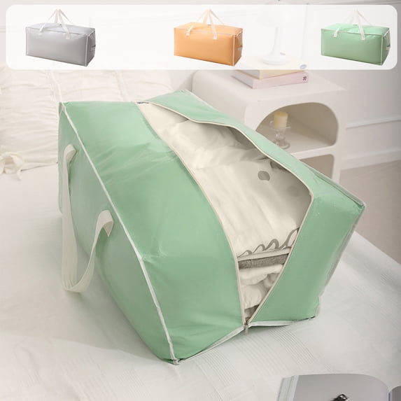 Kdkad Heavy Duty Moving Bags Waterproof Storage Duffel - 28×15×13 Inch Large Polyester Tote Bags Gray/Green/Yellow, Dustproof Moisture-Proof Packing Bag for College Dorm, Moving & Camping Gear