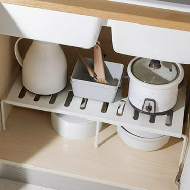 Kdkad Kitchen Cabinet Expandable Shelf Organizers, Adjustable Metal Wire Pantry Storage Shelves, Plate Dish Organizer Rack for Cabinets, Cupboard, Counter, Freezer, Countertop