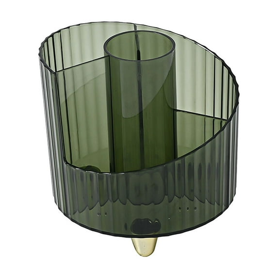 Kdkad Makeup Brush Holder Organizer, Clear Dustproof Make Up Brush Container Box, Vanity Cosmetic Tools Storage Cup for Desktop Office Bathroom Countertop