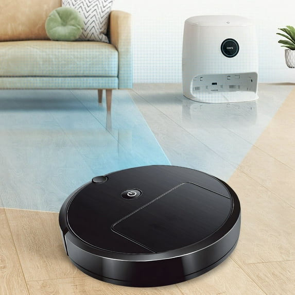 Kdkad Mini Cleaning Robot Automatic Vacuum Cleaner, Sweeping Robot Vacuum Cleaner, Light Vacuum Cleaner, Suitable for Pet Hair, Hard Floors, Carpets, Ultra-Thin Silent Floor Vacuum Cleaners