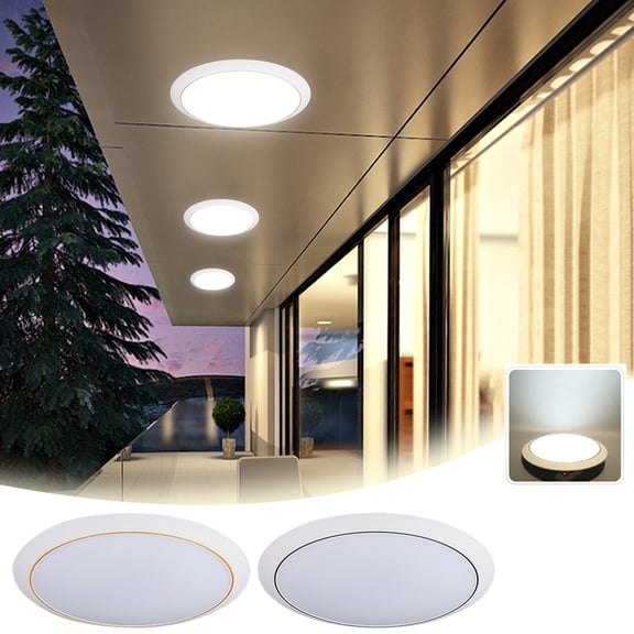 Kdkad Motion Activated LED Ceiling Light, 18W Dusk to Dawn Sensor, 9-inch Round Flush Mount Fixture for Hallway, Closet, Porch & Garage, Automatic On/Off Light