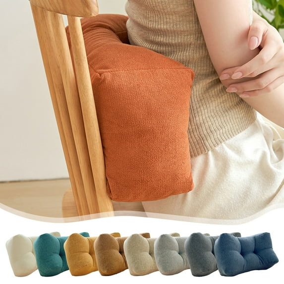 Kdkad Multicolor Lumbar Support Pillow for Car & Office Chair - 15.7×5.9×8.7 Inch Nylon Spandex Thickened Backrest Pad, Washable PP Filling Relieves Waist Pressure, Ideal for Long Sitting & Nap