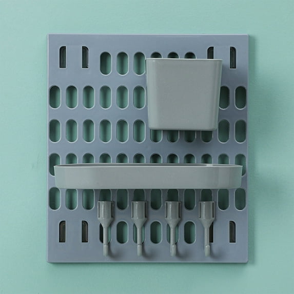 Kdkad Pegboard Combination Kit with Shelf and Hooks No Punching for Garage Kitchen Living Room Bathroom Office,Pegboard Wall Organizer