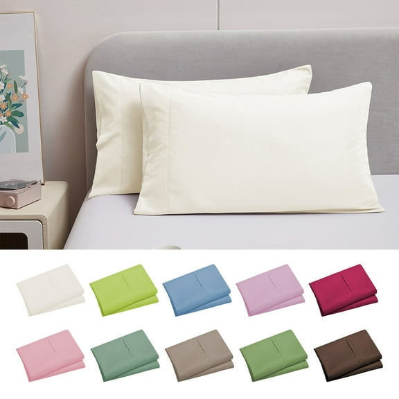 Kdkad Silky Soft Brushed Microfiber Pillow Shams (Set of 2) - Queen Size 20×36 Inch w/ Envelope Closure | Shrink & Fade Resistant Pillowcases for Standard/Queen Bedding​​