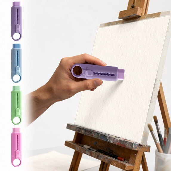 Kdkad Sliding Retractable Eraser with Plastic Cover, Cute Push Pull Rubber Eraser for Office and Home Use, Portable Pencil Eraser