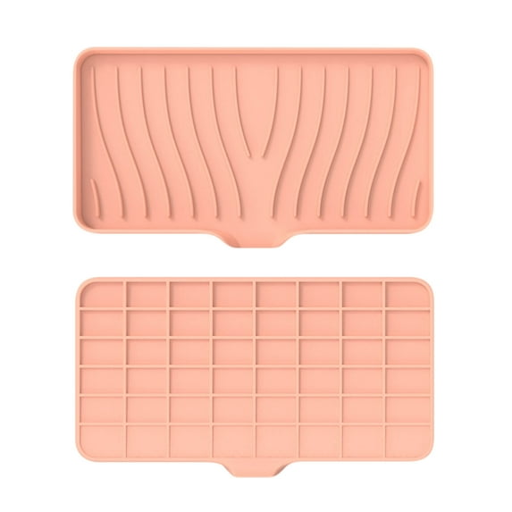 Kdkad Soft Gel Soap Sponge with Non-Slip Sink Storage Tray - Multi-Purpose Kitchen & Bathroom Organizer for Countertops, Sinks and Vanities