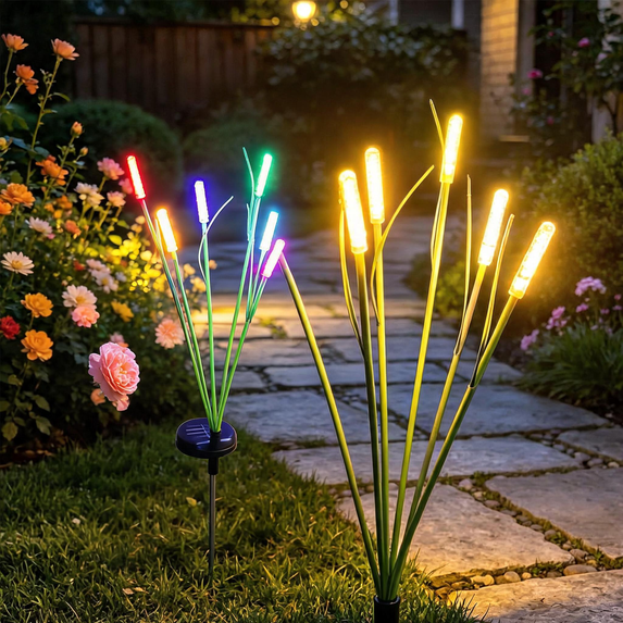 Kdkad Solar Lights Outdoor, Waterproof LED Solar Garden Lights with Two Lighting Modes Choices, Lifelike Grass-shaped Light-up Garden Decor for Yard, Patio, Landscape, Planter, Walkway