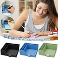 thumbnail image 1 of Kdkad Sticky Note Holder and Organizer for Desk, Serviceable ABS Plastic Note Pad Storage Box for Office, Transparent Desktop Stationery Case for Professionals and Teachers, Tidy, 1 of 9
