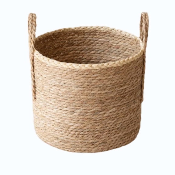 Kdkad Storage Bins, Khaki Woven Storage Basket with Hanging Handles, 11 In Wall Mount Storage Container for Kitchen Bedroom Living Room Laundry, Apartment Essentials Clothing Toy Organizer