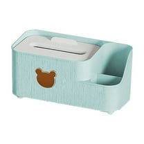 Kdkad Tissue Box Organizer Cover Holder with Storage, Napkin Tissue Box Holder with Stationery Remote Control Box Decorative Tissue Pen Remote Organizer for Home/Office/Car/Restaurant