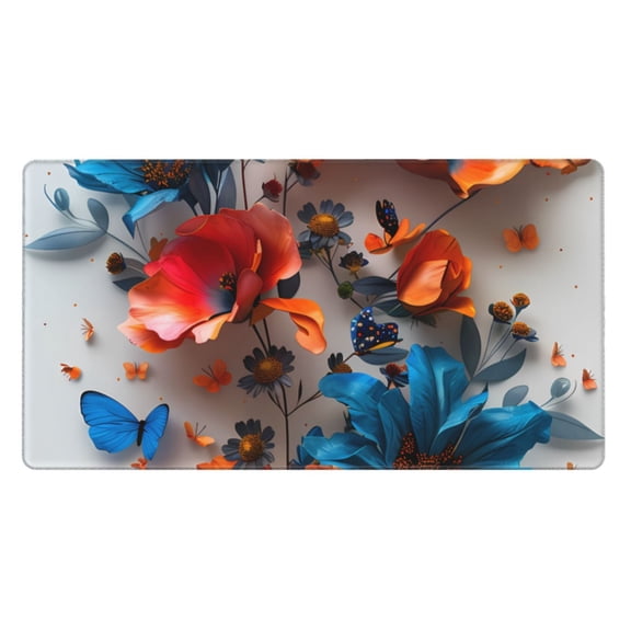 Kdxio 3D Butterfly Print Large Gaming Mouse Pad,Non-Slip Base,Water Resist Keyboard Pad for Gamer,Office & Home,29.5 x 15.8 in