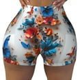 thumbnail image 1 of Kdxio 3D Butterfly Print Workout Shorts for Women Seamless Soft Smooth Gym Yoga Scrunch Active Shorts, 1 of 5
