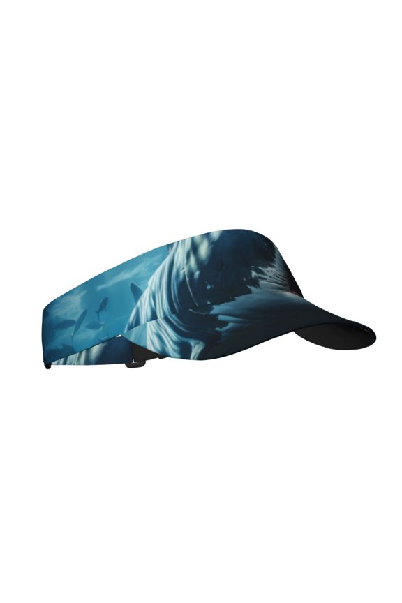 3D Realistic Shark Print Sun Visor Hat Golf Visor Adjustable Velcro Outdoor Sports Cap for Men Women