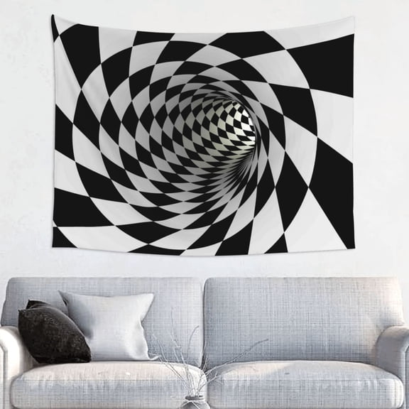 Kdxio 3D Vortex Illusion Wall Hanging Tapestries Banner For Bedroom College Dorm Home Living Room Party Decor 29X37 In