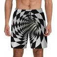 thumbnail image 1 of Kdxio 3d Vortex Illusion Print Men'S Swim Trunks With Compression Liner 7 Inch Inseam Quick Dry Swim Shorts, 1 of 7