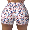 thumbnail image 1 of Kdxio 4th Of July Print Workout Shorts for Women Seamless Soft Smooth Gym Yoga Scrunch Active Shorts, 1 of 5