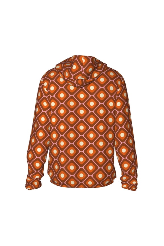 60s and 70s Aesthetic Print Women Men Sun Protection UPF 50+ Jackets Zip Up Long Sleeve Hoodie Hiking Lightweight with Pockets
