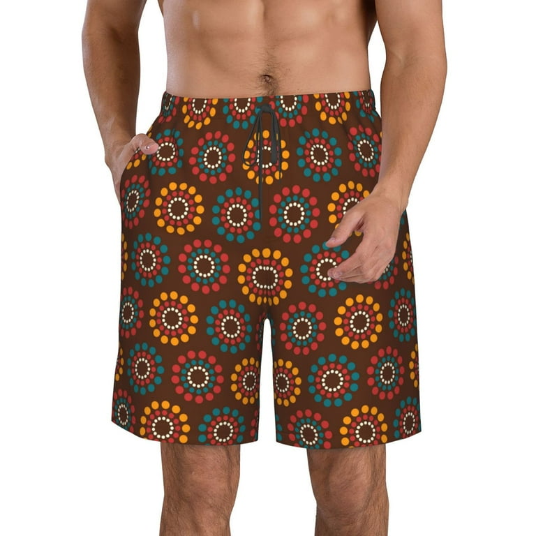 Kdxio 60s and 70s Aesthetic1 Pattern Mens Casual Shorts Drawstring Summer Beach Sports Shorts for Men Walmart