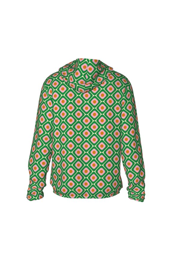 60s and 70s Style Print Women Men Sun Protection UPF 50+ Jackets Zip Up Long Sleeve Hoodie Hiking Lightweight with Pockets