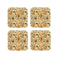 thumbnail image 1 of Kdxio 70s Groovy Hippie Funny Coasters,4 Pcs Leather Coasters,Housewarming Gifts,Protect Furniture from Water Marks Scratch and Damage, 1 of 6