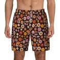 thumbnail image 1 of Kdxio 70s Groovy Hippie Retro Print Men'S Swim Trunks With Compression Liner 7 Inch Inseam Quick Dry Swim Shorts, 1 of 7