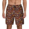 thumbnail image 1 of Kdxio 70s Groovy Hippie Retro Print Men's Swim Trunks with Compression Liner 7 Inch Inseam Quick Dry Swim Shorts, 1 of 7