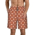 thumbnail image 1 of Kdxio 70s Retro Style Pattern Mens Casual Shorts - Drawstring Summer Beach Sports Shorts for Men, 1 of 9