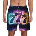 thumbnail image 1 of Kdxio 777 Print Men'S Swim Trunks With Compression Liner 7 Inch Inseam Quick Dry Swim Shorts, 1 of 7