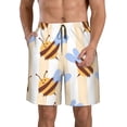 thumbnail image 1 of Kdxio A Bee Pattern Mens Casual Shorts - Drawstring Summer Beach Sports Shorts for Men, 1 of 5