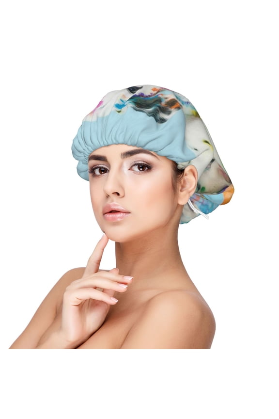 A Funny Little Dalmatian Puppy Pattern Satin Bonnet Silk Bonnet Hair Bonnet for Sleeping Hair Bonnets for Women Curly Natural Hair