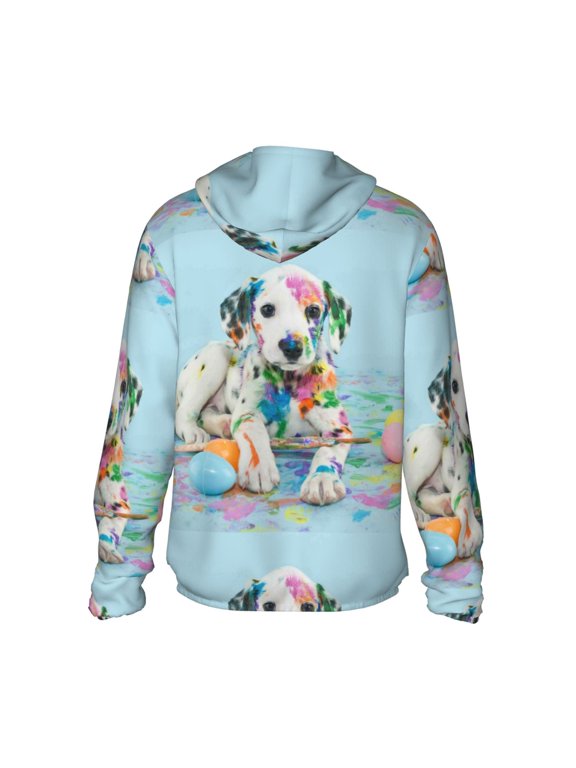 A Funny Little Dalmatian Puppy Print Women Men Sun Protection UPF 50+ Jackets Zip Up Long Sleeve Hoodie Hiking Lightweight with Pockets