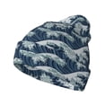 thumbnail image 1 of Kdxio A Japanese Great Wave Winter Beanie for Men Women Beanie Knit Hat Cuffed Cap Beanie Knit Chunky Snow Cap, 1 of 6