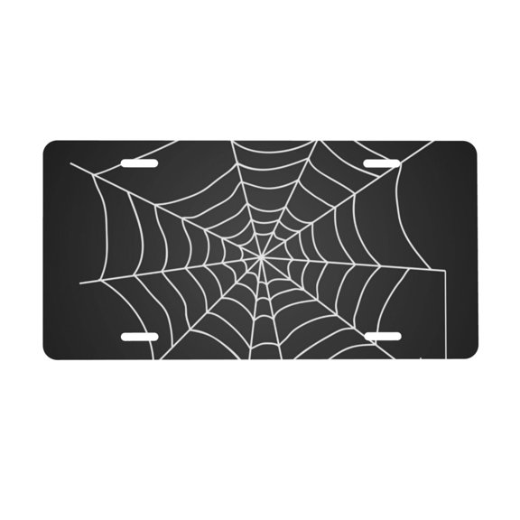 Kdxio A Web With A Spider License Plate Car Front License Plate Car Decoration Car Accessories Front Tag Plate Standard Size