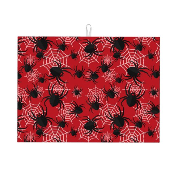 Kdxio A Web With A Spider 1 for Dish Drying Mat,24*18 inch Absorbent Dish Drainer Kitchen Counter,Large Size Dish Drying Pad for Countertops,Draining Racks