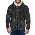 thumbnail image 1 of Kdxio Abstract Black And White Waves Print Men Hoodies Casual Hoodies for Men with Zip Pockets Full Zip Long Sleeve Sweatshirt Sports Hooded Jacket-Small, 1 of 5