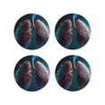 thumbnail image 1 of Kdxio Abstract Botanical Heart Funny Coasters,4 Pcs Leather Coasters,Housewarming Gifts,Protect Furniture from Water Marks Scratch and Damage, 1 of 6
