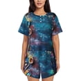 thumbnail image 1 of Kdxio Abstract Colorful Art Supplies Print Pajamas Sets for Women Short-Sleeved Pjs with Lounge Shorts Two Piece Sleepwear S-4XL, 1 of 5
