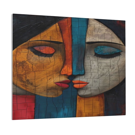 Kdxio Abstract Colorful Duality Pattern Canvas Wall Art for Living Room Wall Decor for Bedroom Bathroom Modern Framed Canvas Art Prints Ready to Hang,Horizontal