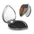 thumbnail image 1 of Kdxio Abstract Colorful Duality Pocket Mirror, 1X/2X Travel Makeup Mirror 2-Sided Folding Small Mirror Portable Double-Sided Magnifying Cosmetic Mirror for Gift-Heart Shape, 1 of 9