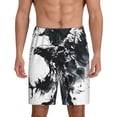 thumbnail image 1 of Kdxio Abstract Eagle Ink Print Mens Sleep Shorts Bottoms Soft Comfy Pajama Wear Pants with Drawstring Pockets, 1 of 5